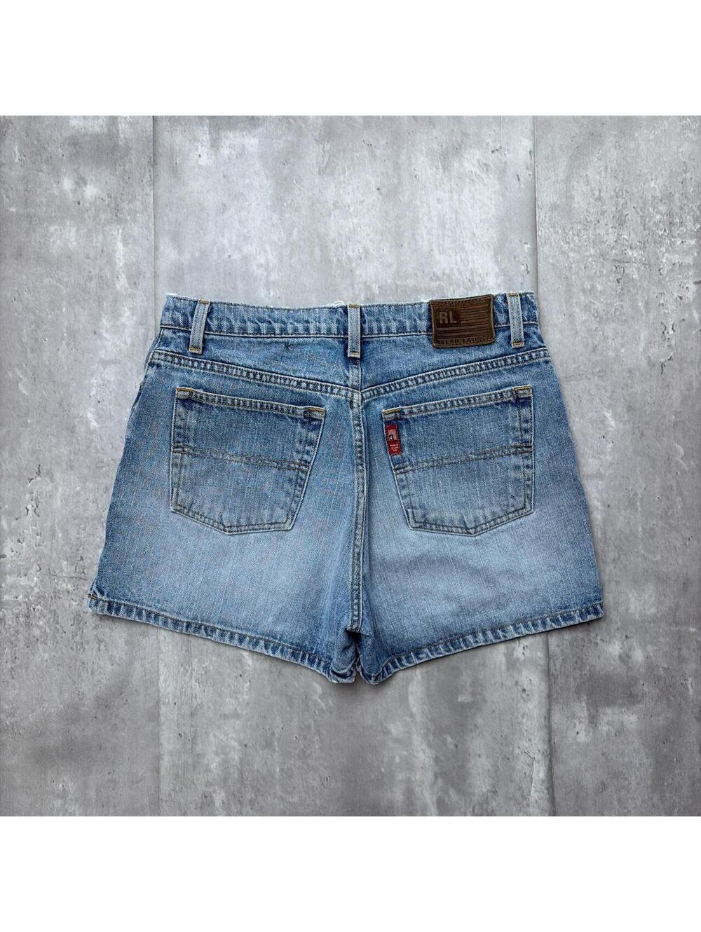 Y2K Polo Ralph Lauren Grunge Mini Mom Denim Shorts